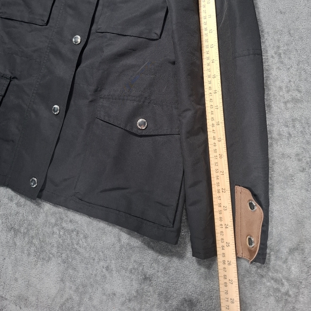 Lauren Ralph Lauren Women's Full Zip Coat Jacket Size M Leather Trim Casual - Picture 8 of 12